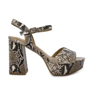 Michael Kors Stylish Snakeskin Platform Sandals